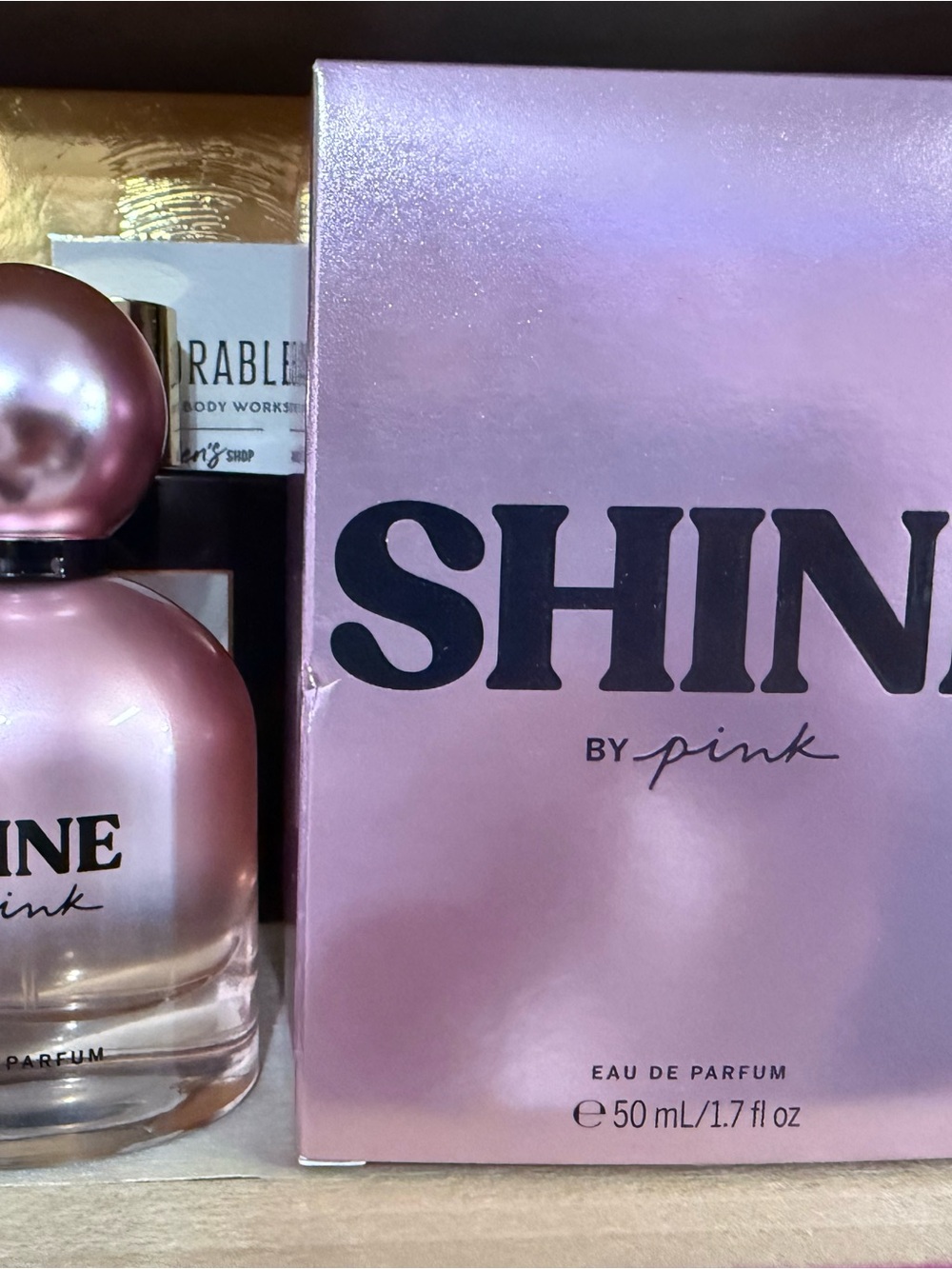 PINK Victoria's Secret Shine Eau de Parfum - Pink Bottle & Box